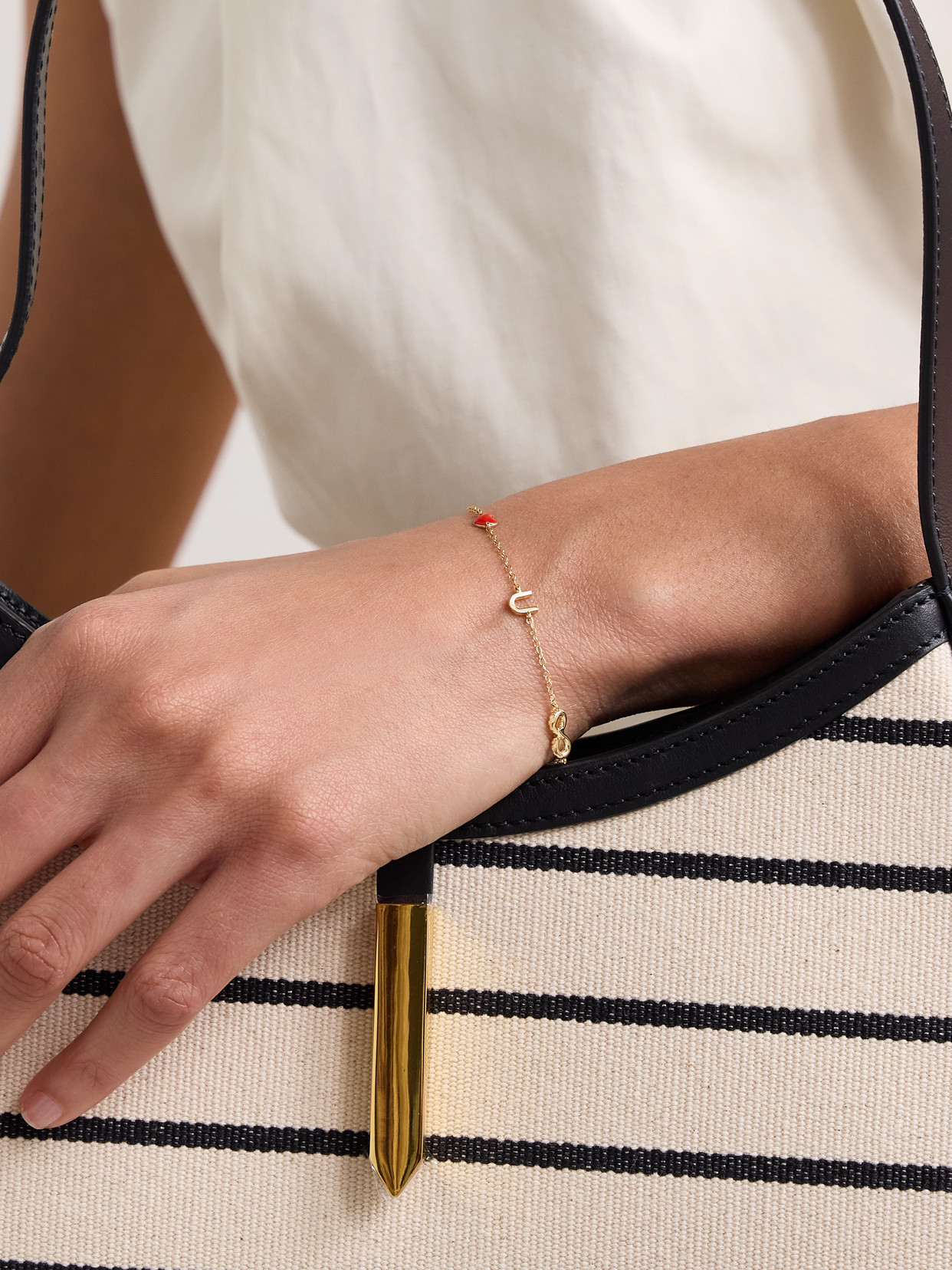 Alison Lou Love U Forever By-the-yard 14-karat Gold Bracelet In Gold
