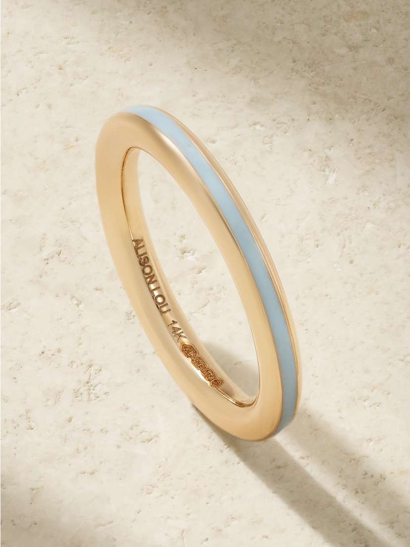 Alison Lou 14-karat Gold And Enamel Ring