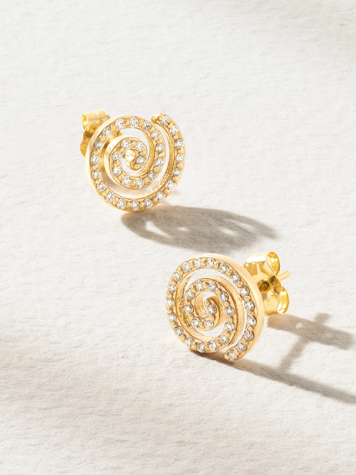 Alison Lou 14-karat Gold Diamond Earrings