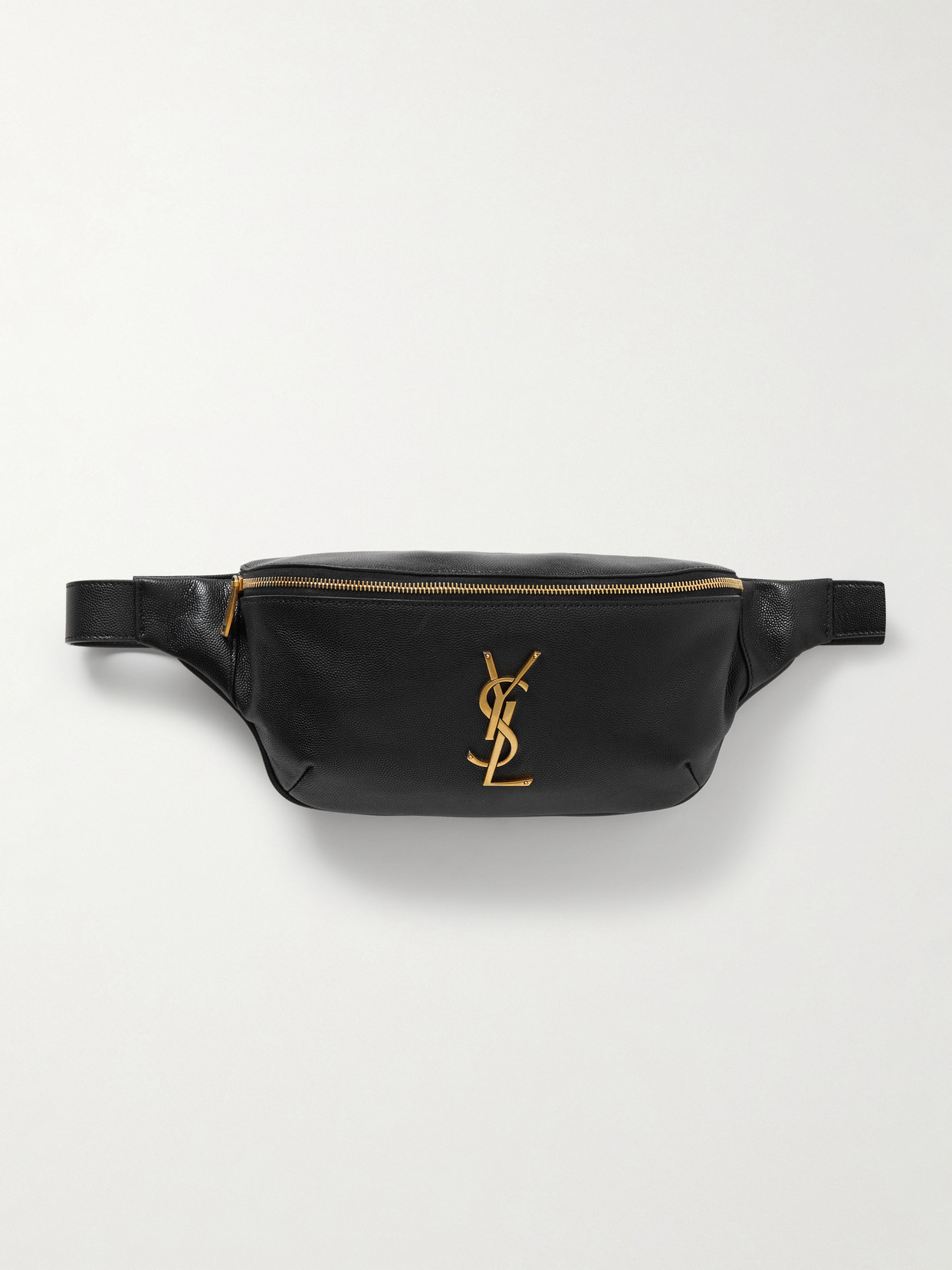 SAINT LAURENT - Cassandre Textured-leather Belt Bag - Black