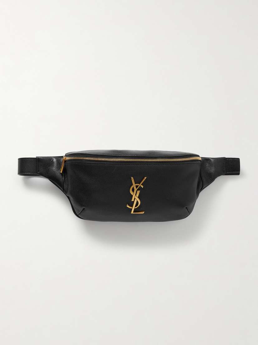 Saint Laurent Cassandre Textured-leather Belt Bag