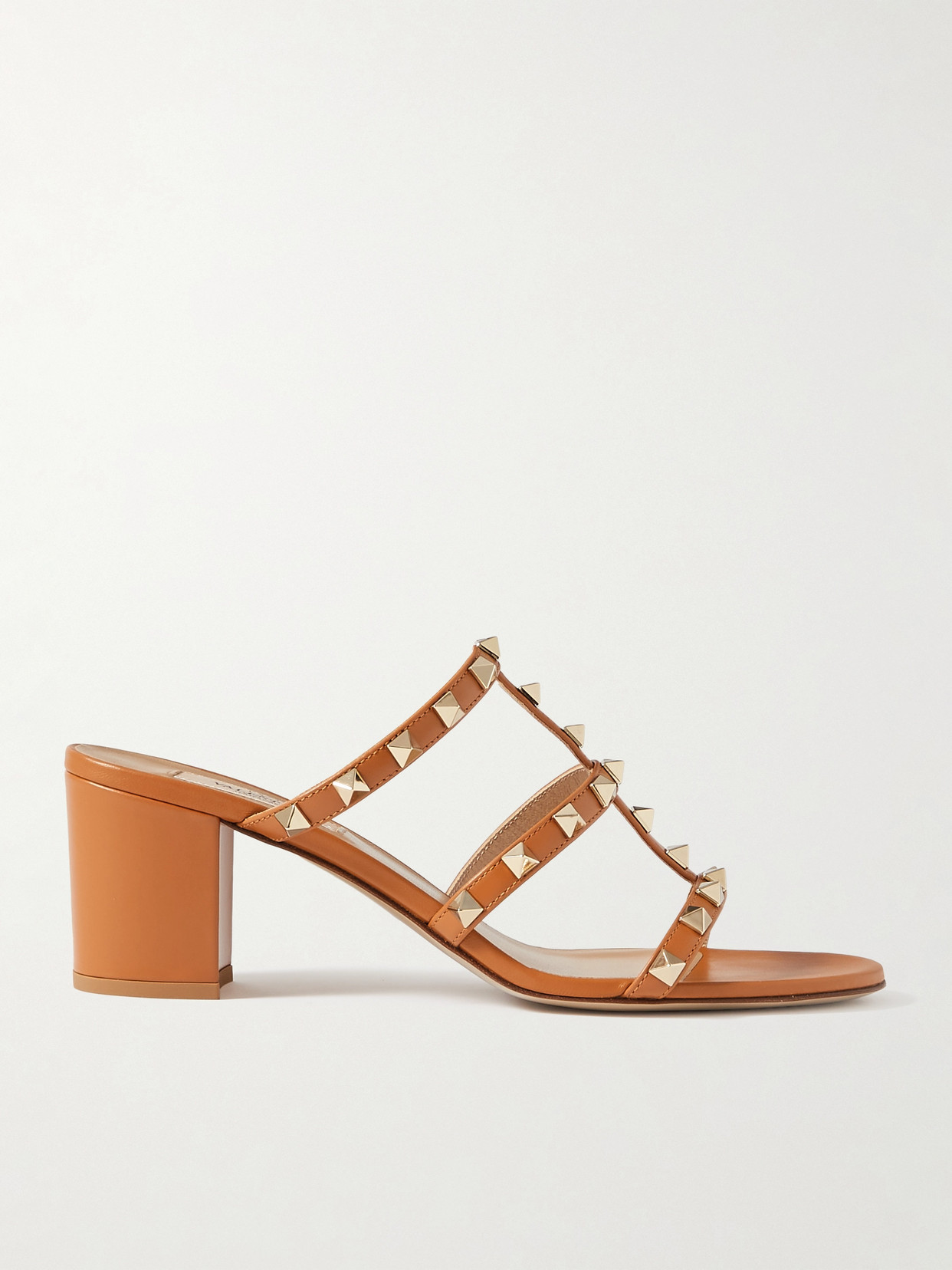 Valentino Garavani Valentino Garavani Rockstud 60 Leather Mules - Brown