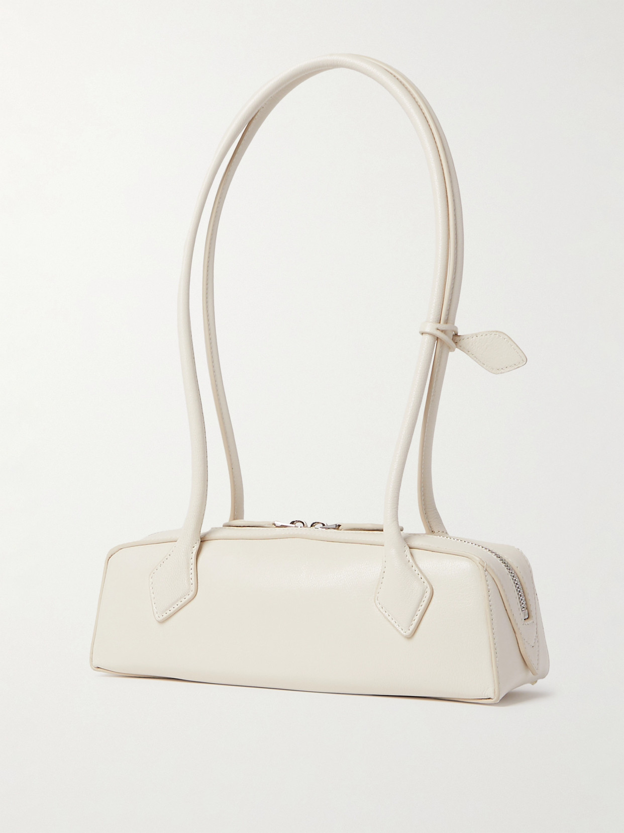 Shop Alaïa Le Teckel Small Leather Shoulder Bag In Ivory
