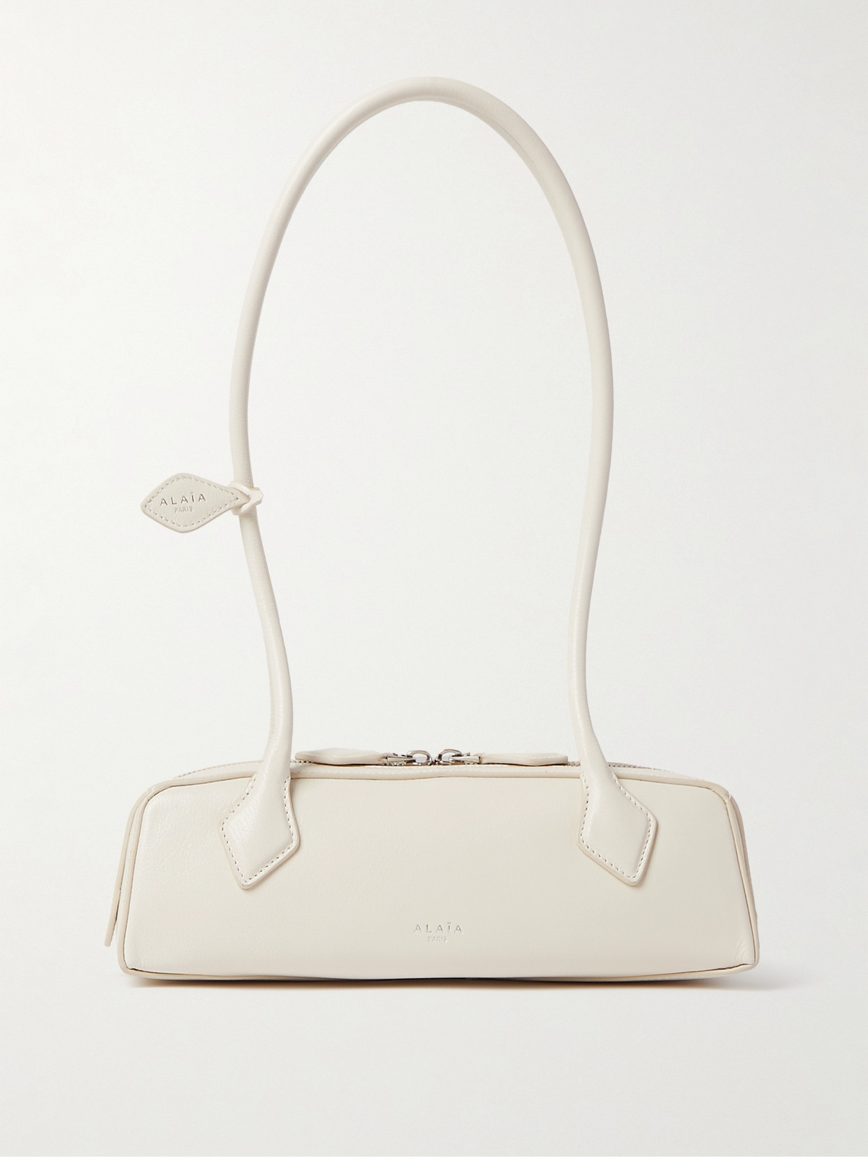Shop Alaïa Le Teckel Small Leather Shoulder Bag In Ivory