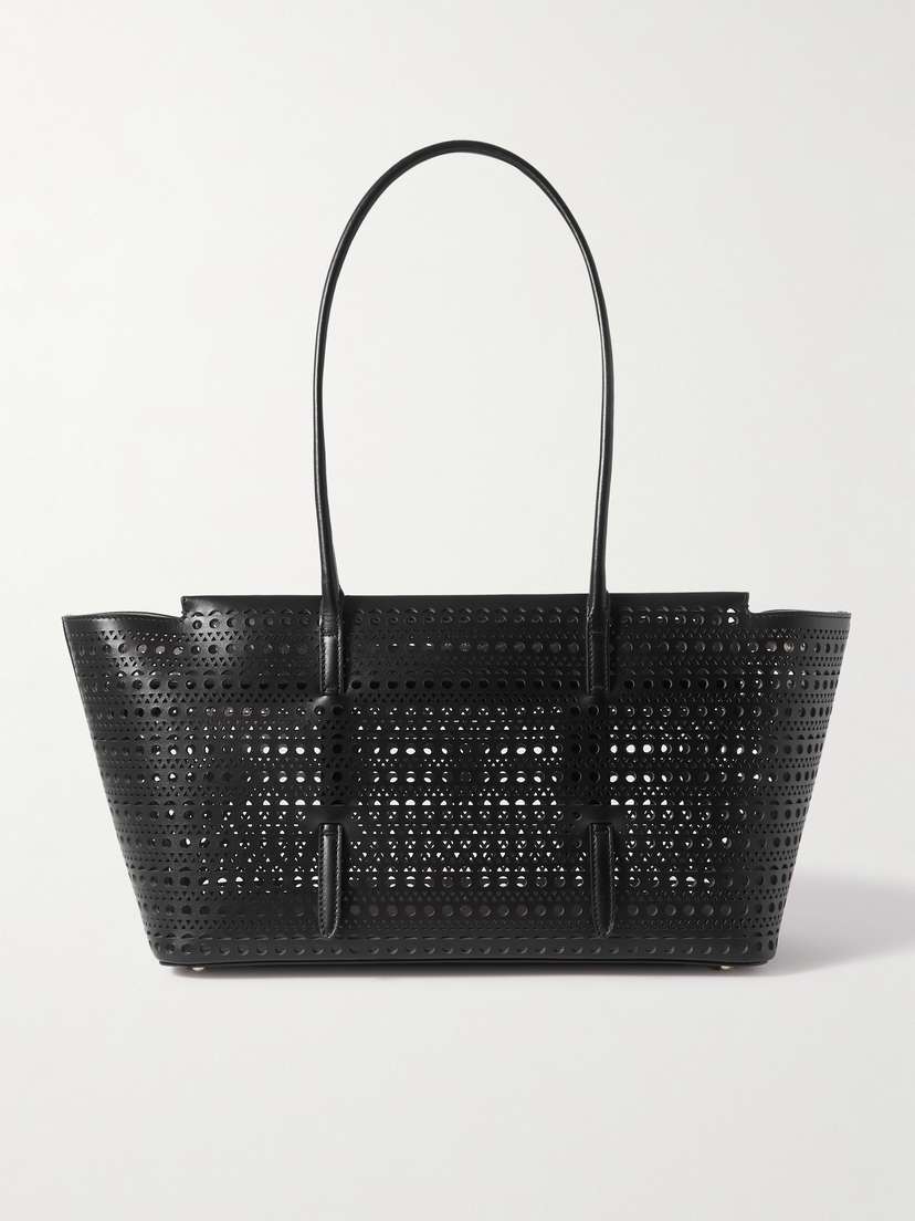 Alaïa New Mina 32 Laser-cut Leather Shoulder Bag