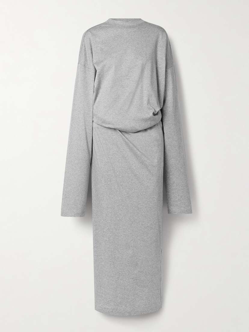 Marie Adam-Leenaerdt Spiral Cotton-jersey Wrap Midi Dress