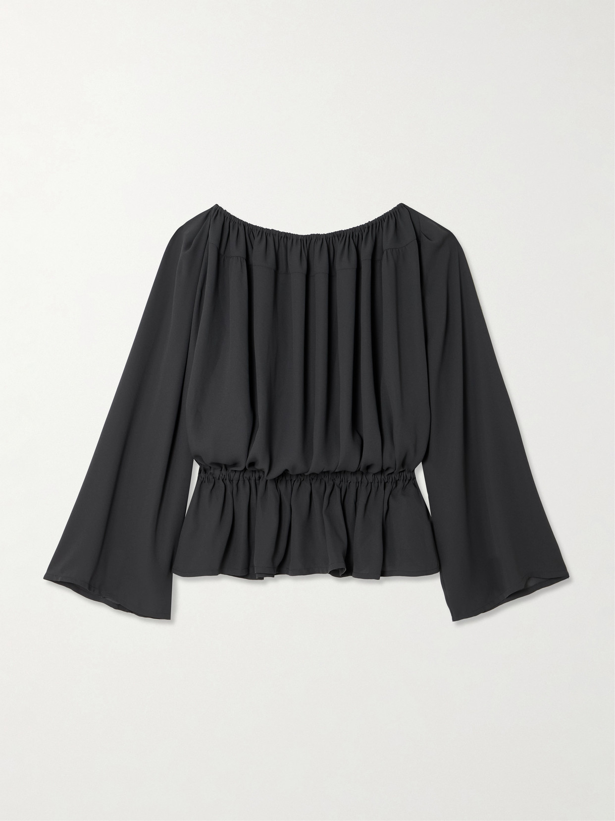 Marie Adam-Leenaerdt - Beach Cabine Ruched Crepe Top - Gray