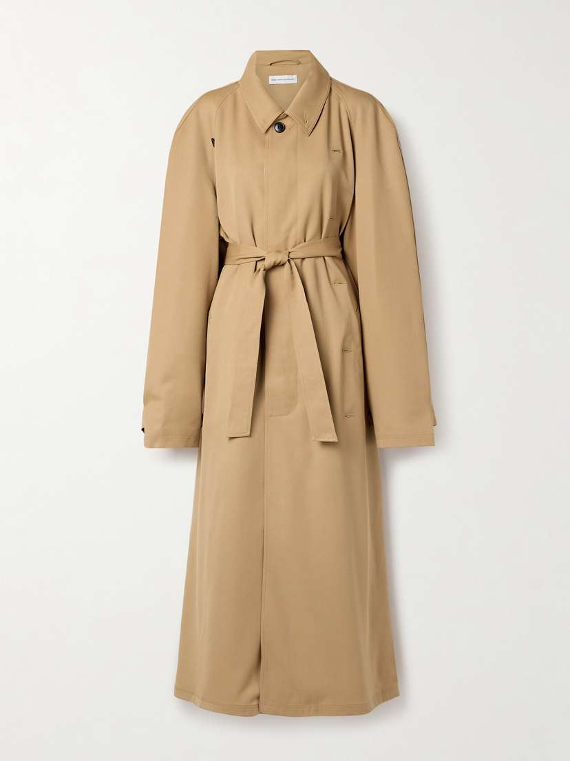 Marie Adam-Leenaerdt Double-breasted Wool-twill Trench Coat