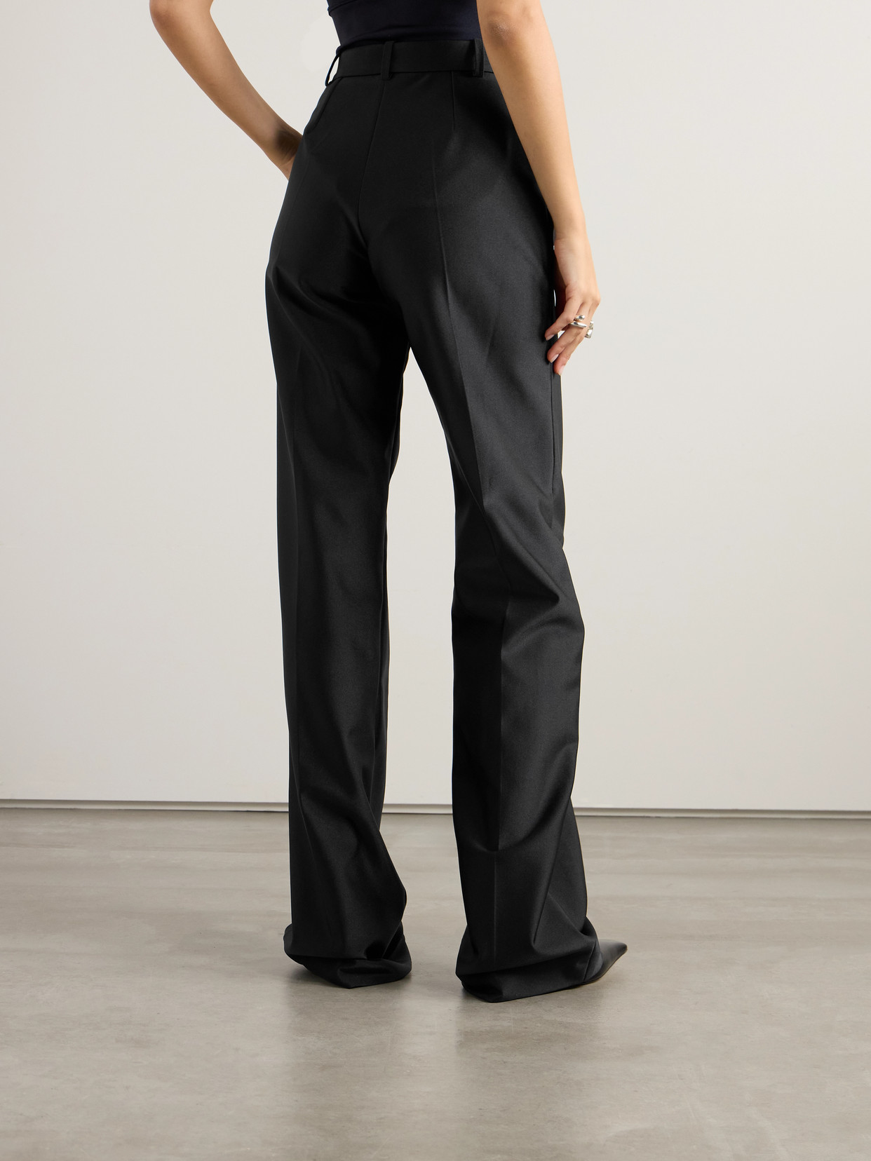 Marie Adam-leenaerdt Stretch-scuba Wide-leg Pants In Black