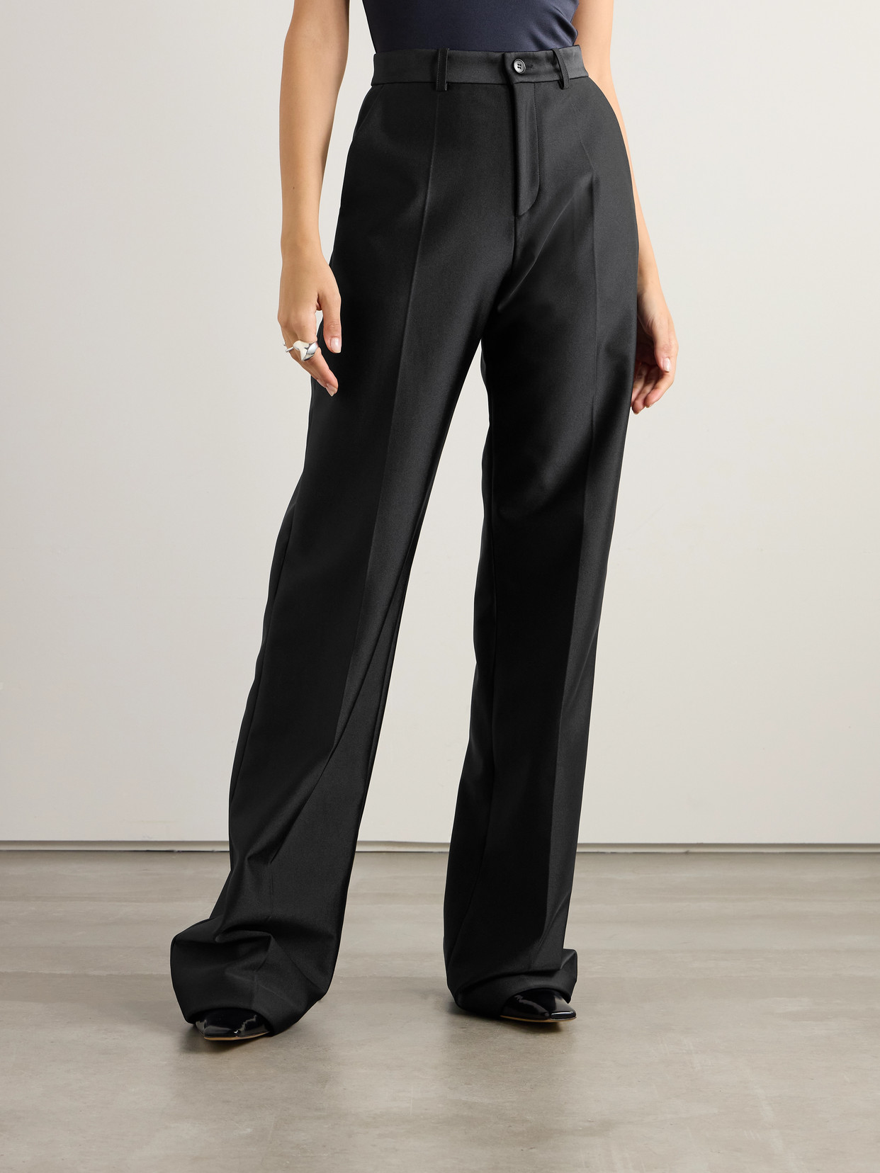 Marie Adam-leenaerdt Stretch-scuba Wide-leg Pants In Black