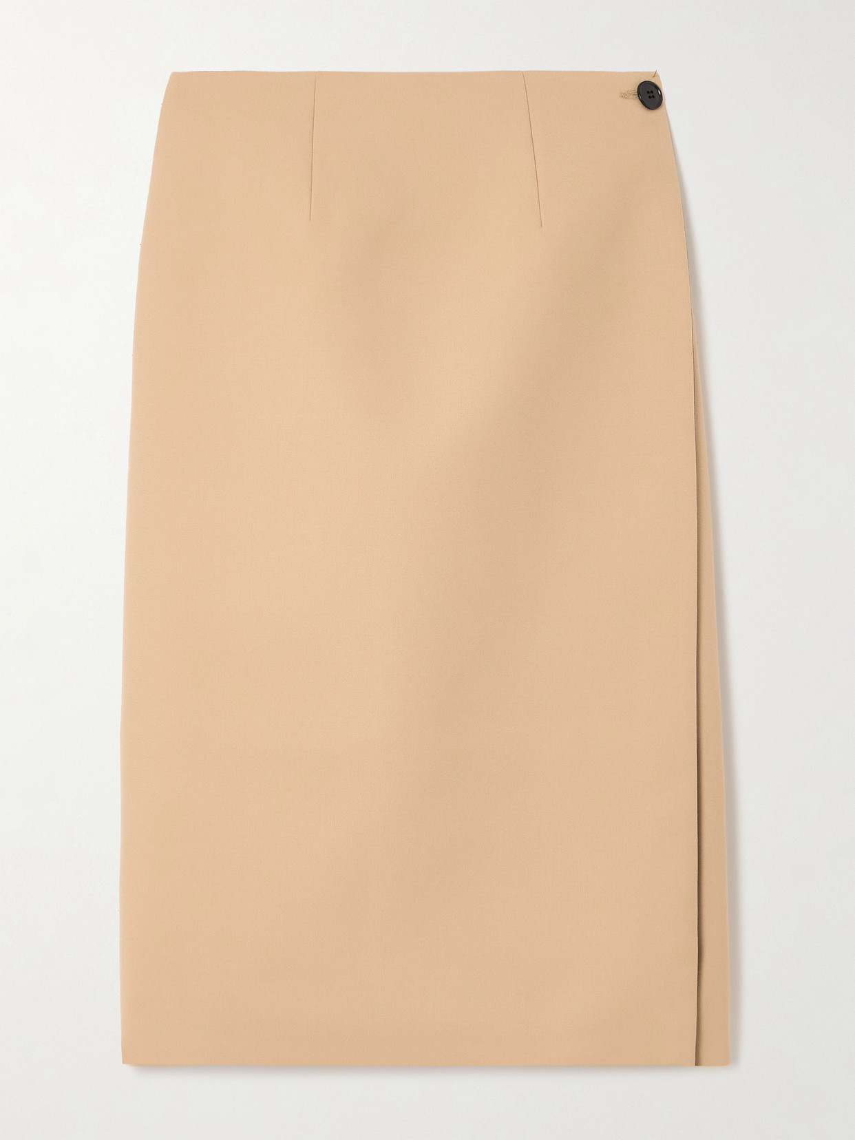 Marie Adam-Leenaerdt - Reversible Wool Wrap Midi Skirt - Brown