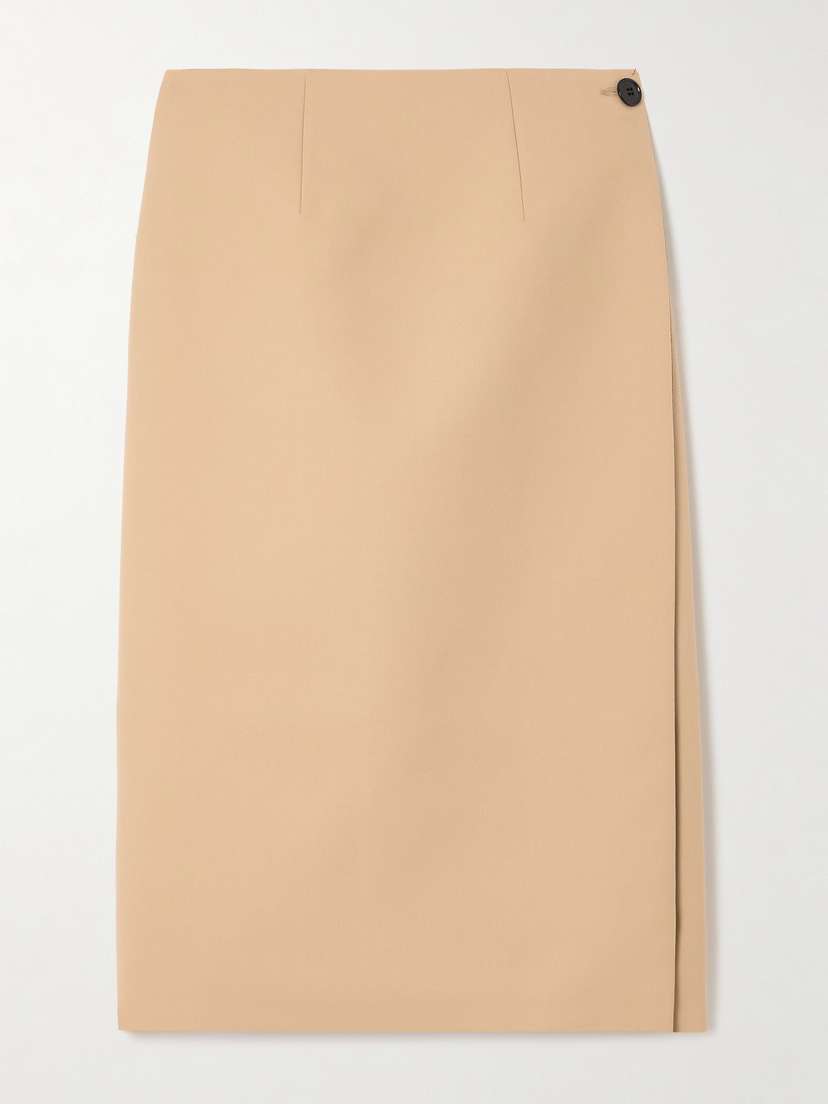 Marie Adam-Leenaerdt Reversible Wool Wrap Midi Skirt