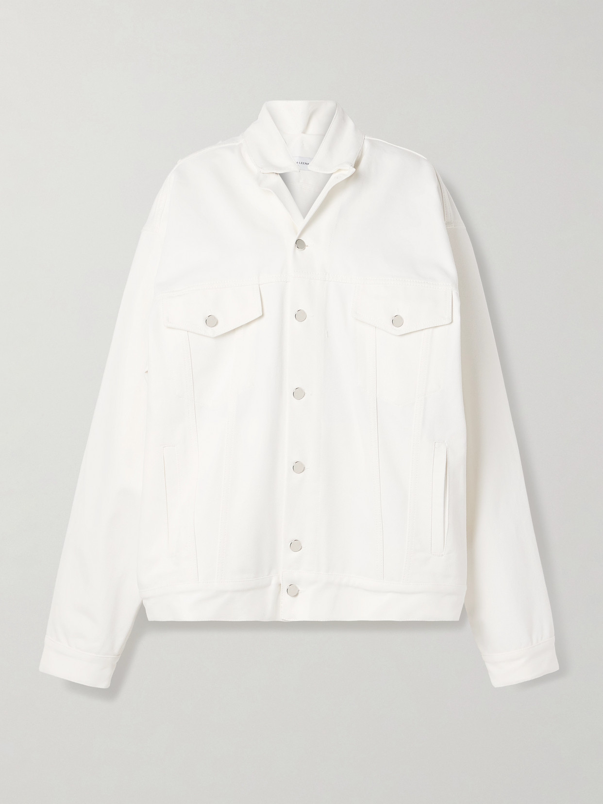 Marie Adam-leenaerdt Oversized Denim Jacket In White