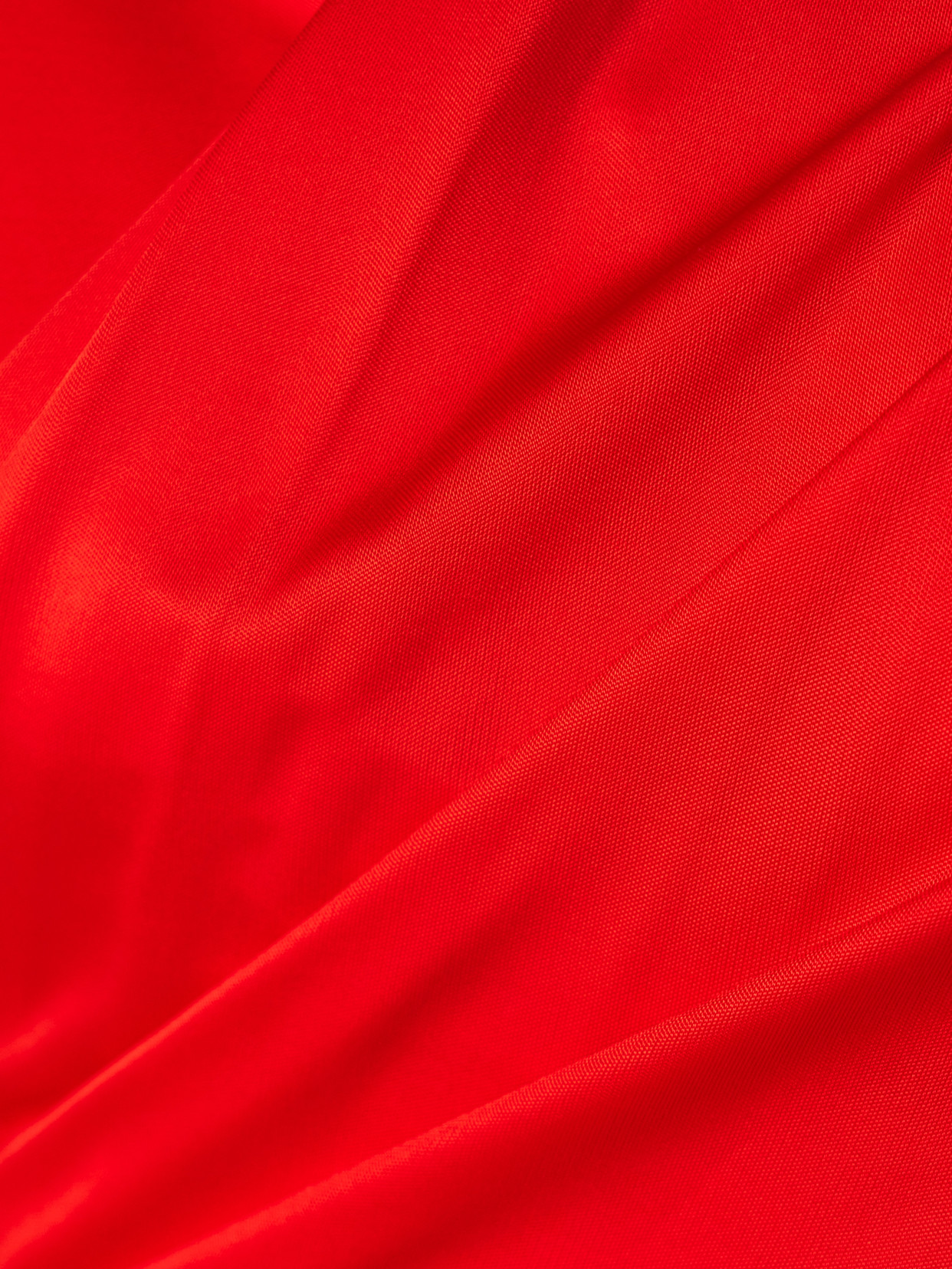 Marie Adam-leenaerdt Satin-jersey Wrap Top In Red