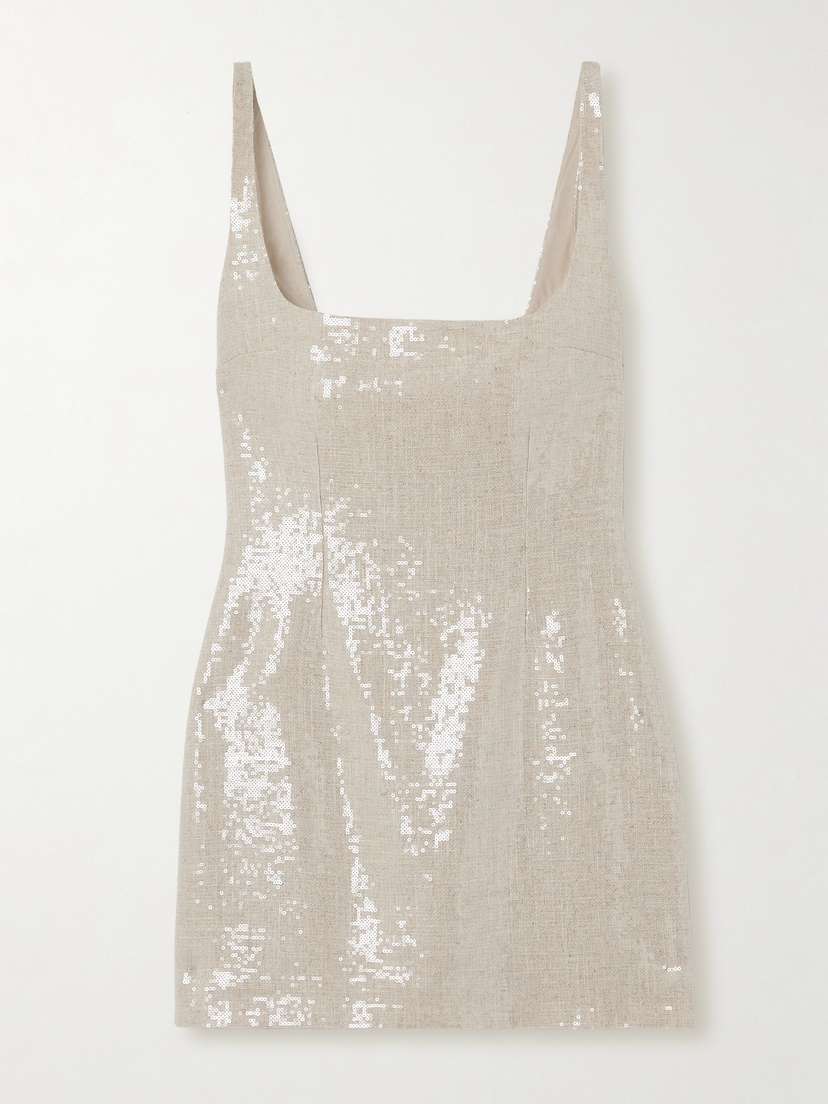 16Arlington Sior Sequined Gauze Mini Dress - UK 16
