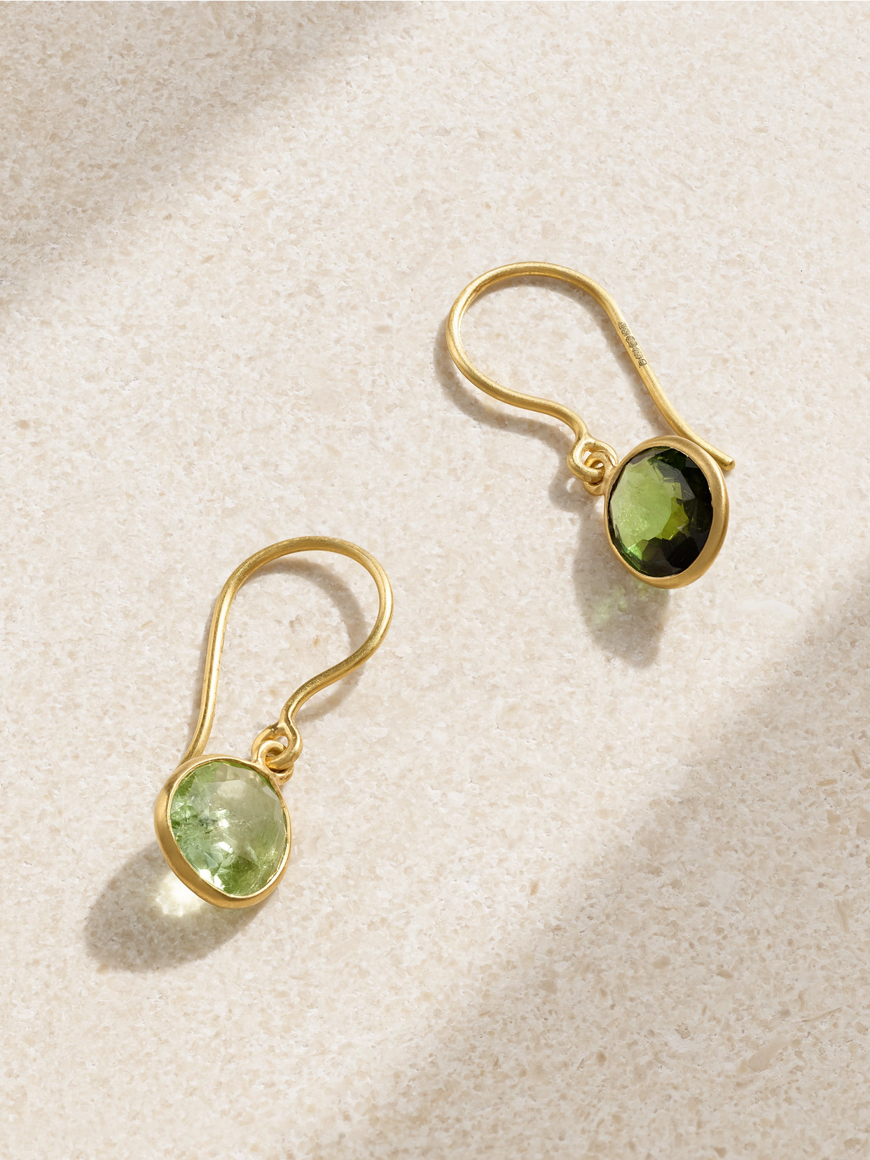 Pippa Small 18-karat Gold Tourmaline Earrings In Green