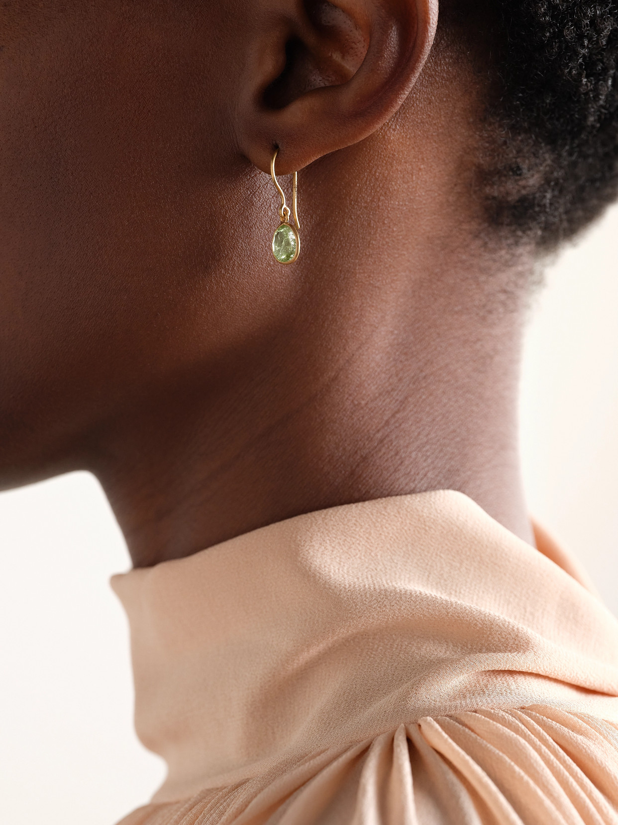Pippa Small 18-karat Gold Tourmaline Earrings In Green