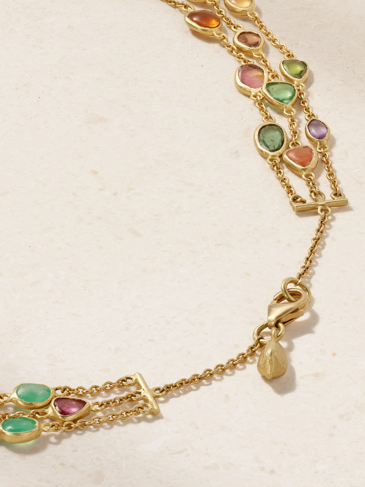 Pippa Small 18-karat Gold Multi-stone Necklace In Multi