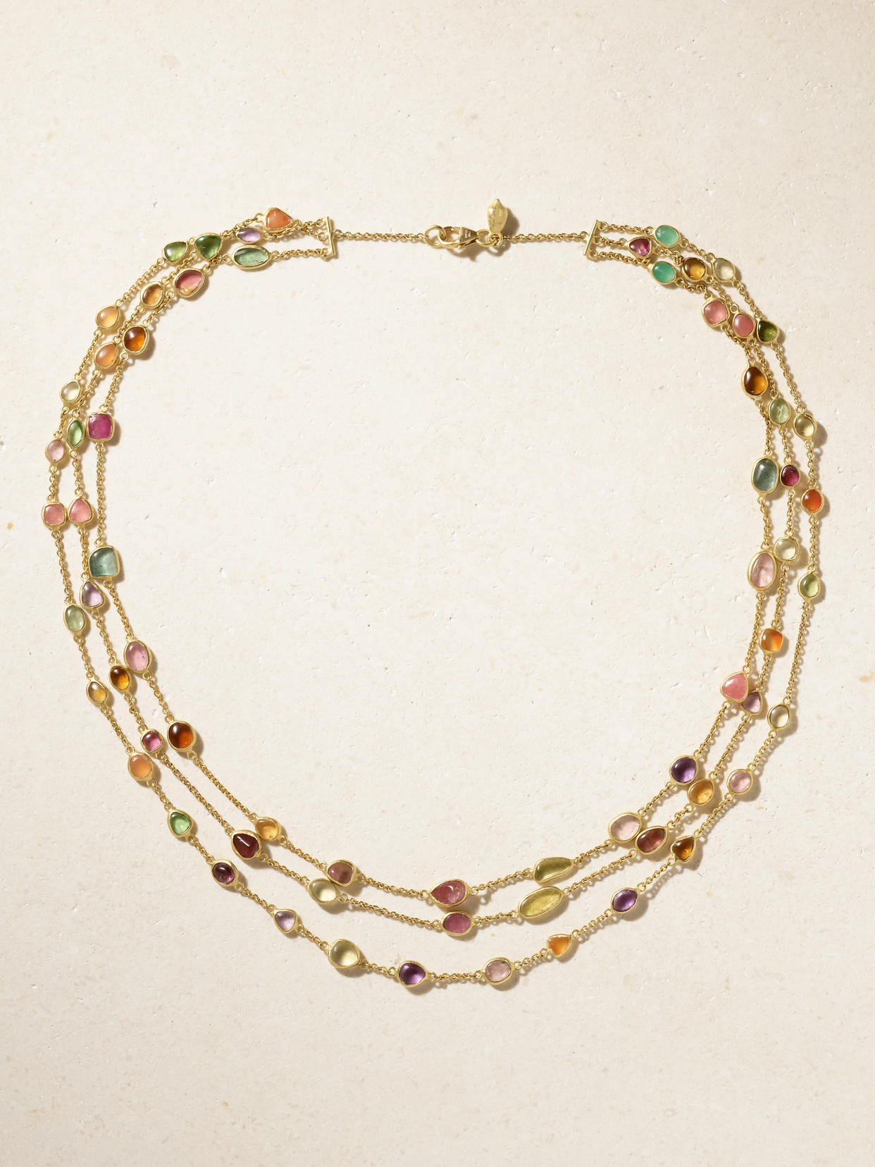 Pippa Small 18-karat Gold Multi-stone Necklace