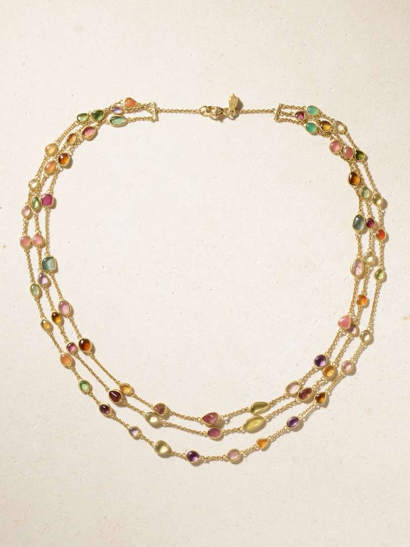 Pippa Small 18-karat Gold Multi-stone Necklace