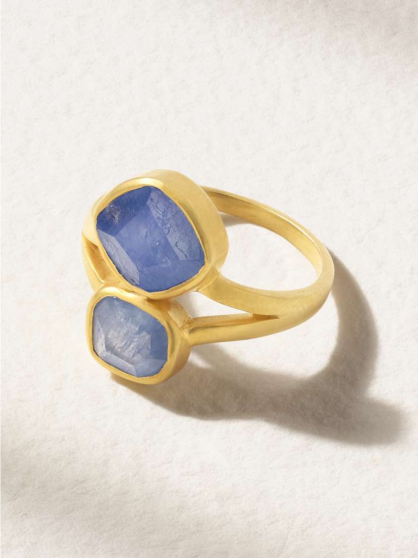 Pippa Small 18-karat Gold Sapphire Ring