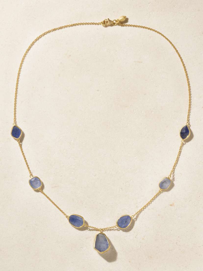 Pippa Small 18-karat Gold Sapphire Necklace