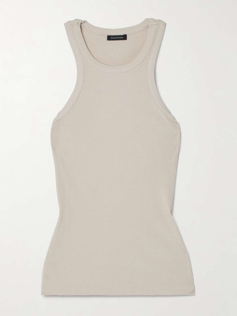 GOLDSIGN Laurel Ribbed-knit Tank - x large