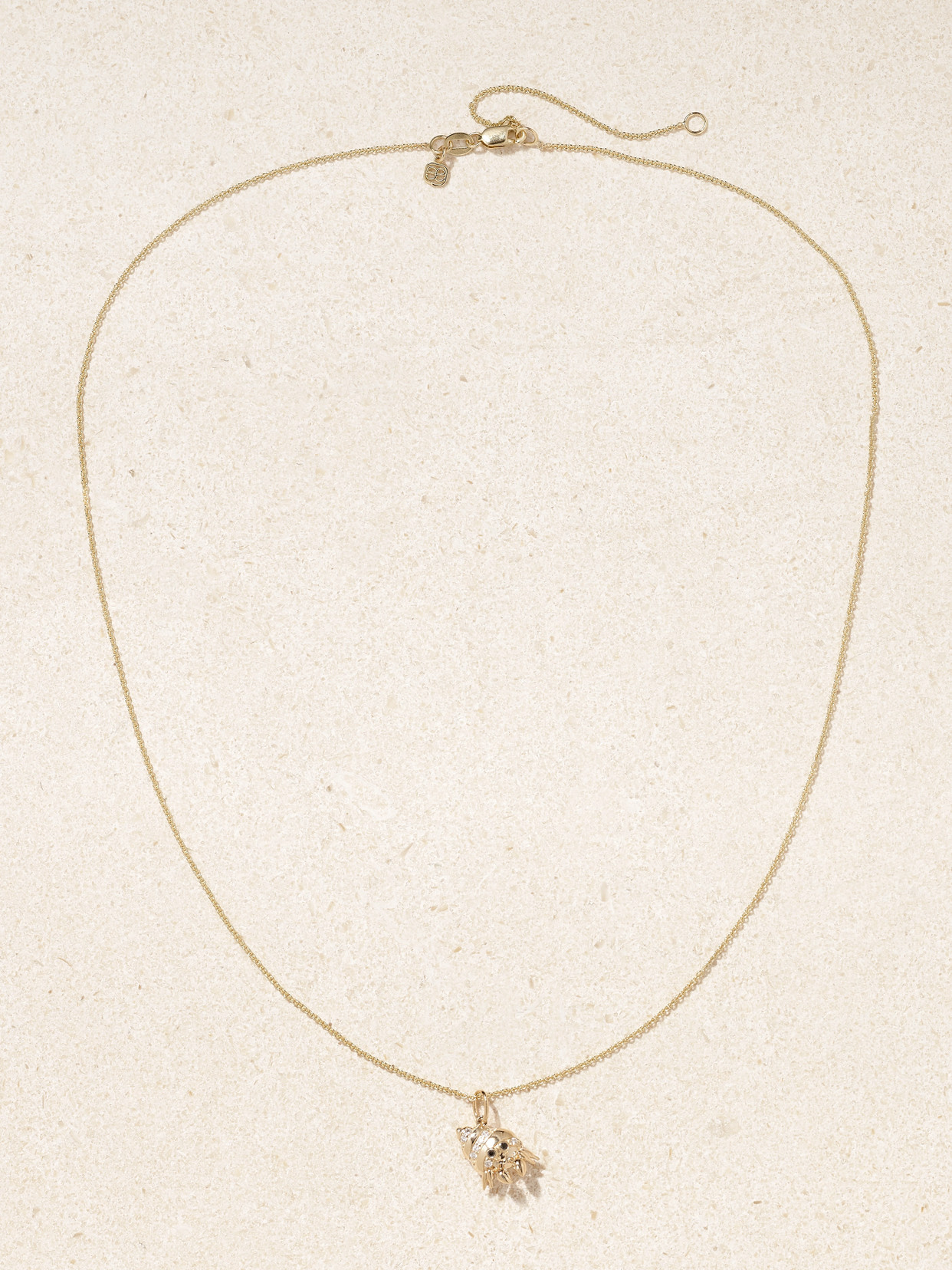 Sydney Evan Hermit Crab 14-karat Gold Diamond Necklace In Gold