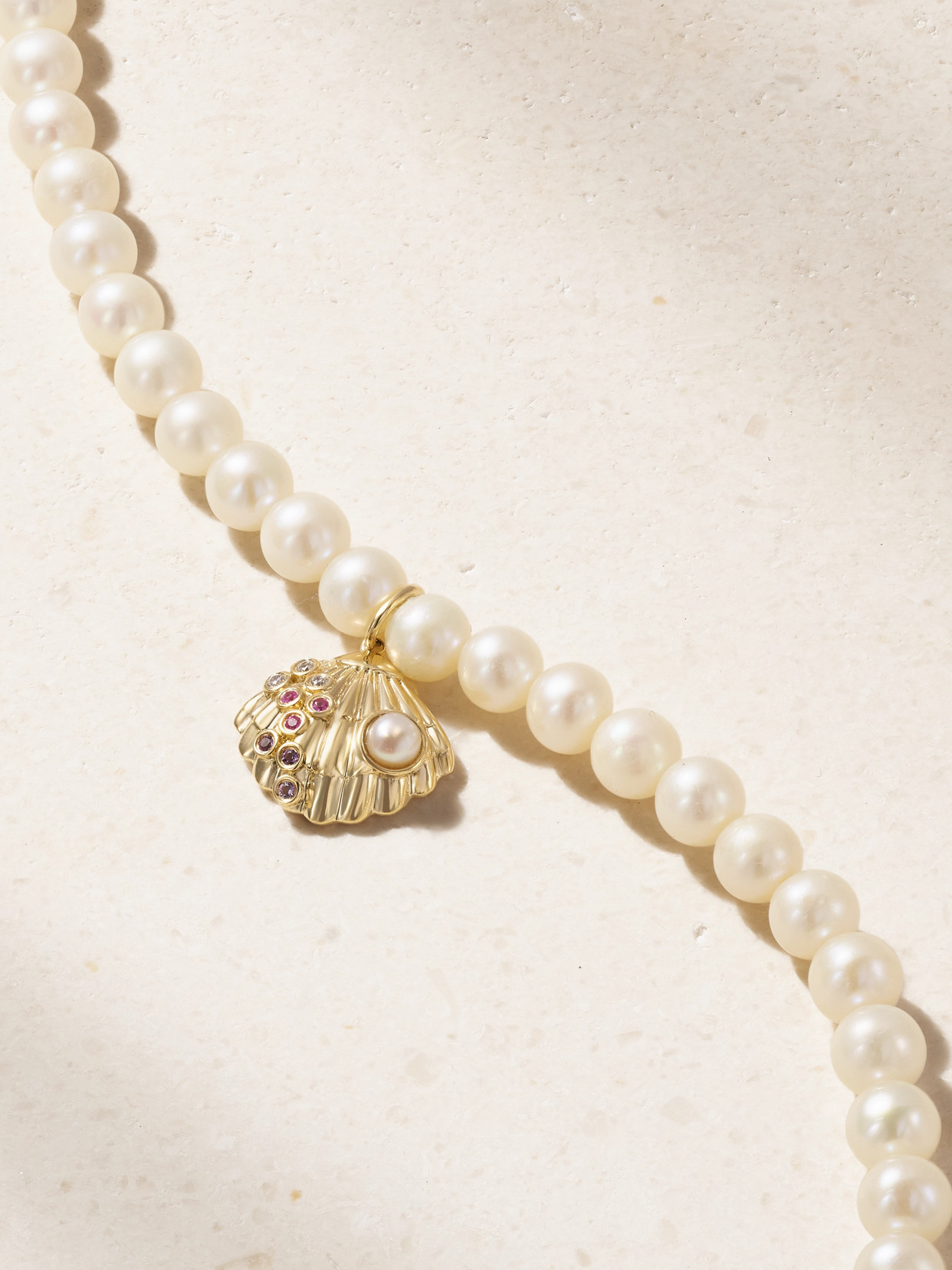 Sydney Evan 14-karat Gold Multi-stone Anklet