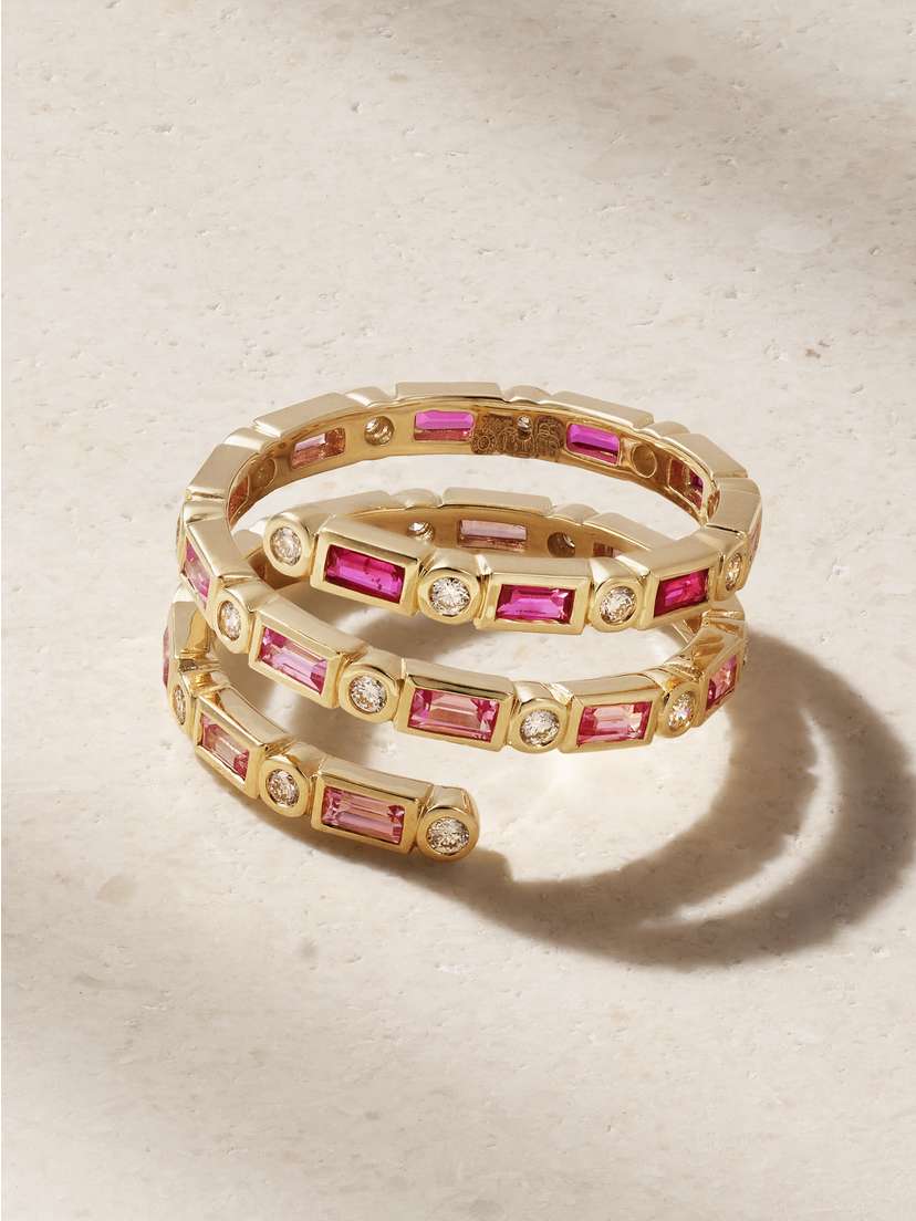 Sydney Evan 14-karat Gold, Sapphire And Diamond Ring