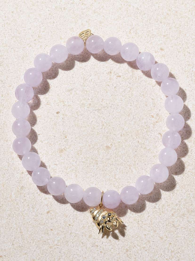 Sydney Evan Hermit Crab 14-karat Gold Multi-stone Bracelet