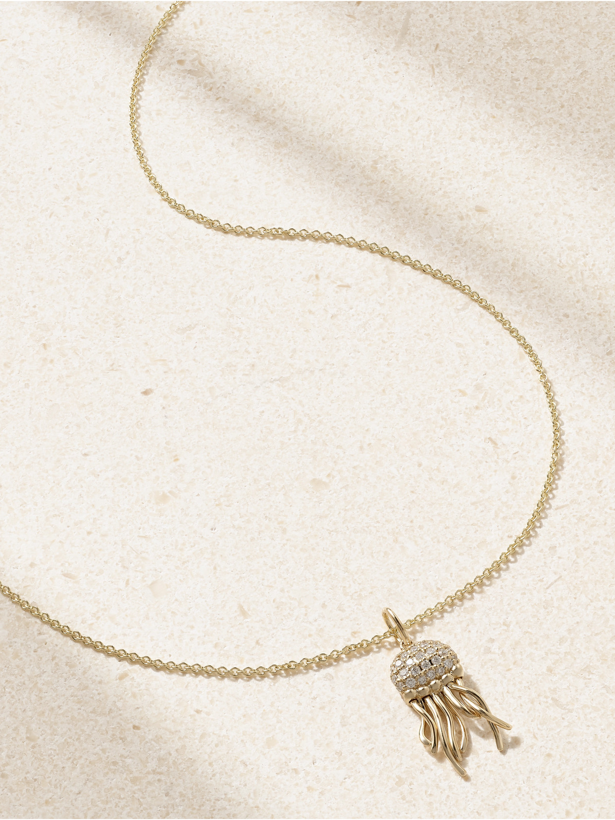 Sydney Evan Jellyfish 14-karat Gold Diamond Necklace