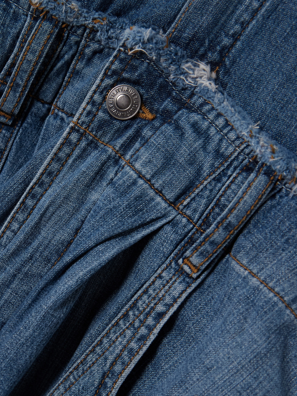 Rivet Utility New Yorker Denim Jumpsuit In Blue