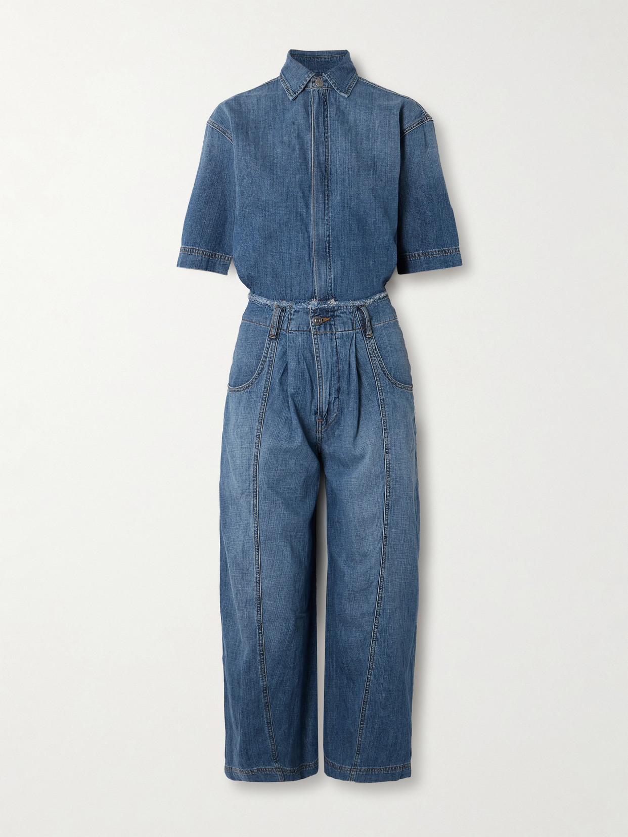 Rivet Utility New Yorker Denim Jumpsuit In Blue