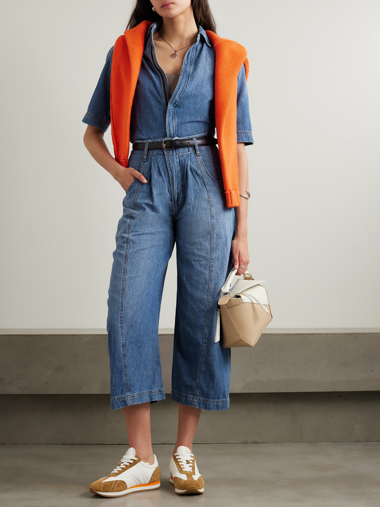 Rivet Utility New Yorker Denim Jumpsuit In Blue