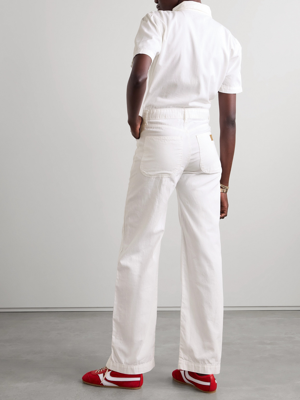 RIVET UTILITY GIRLFRIEND COTTON-CANVAS JUMPSUIT