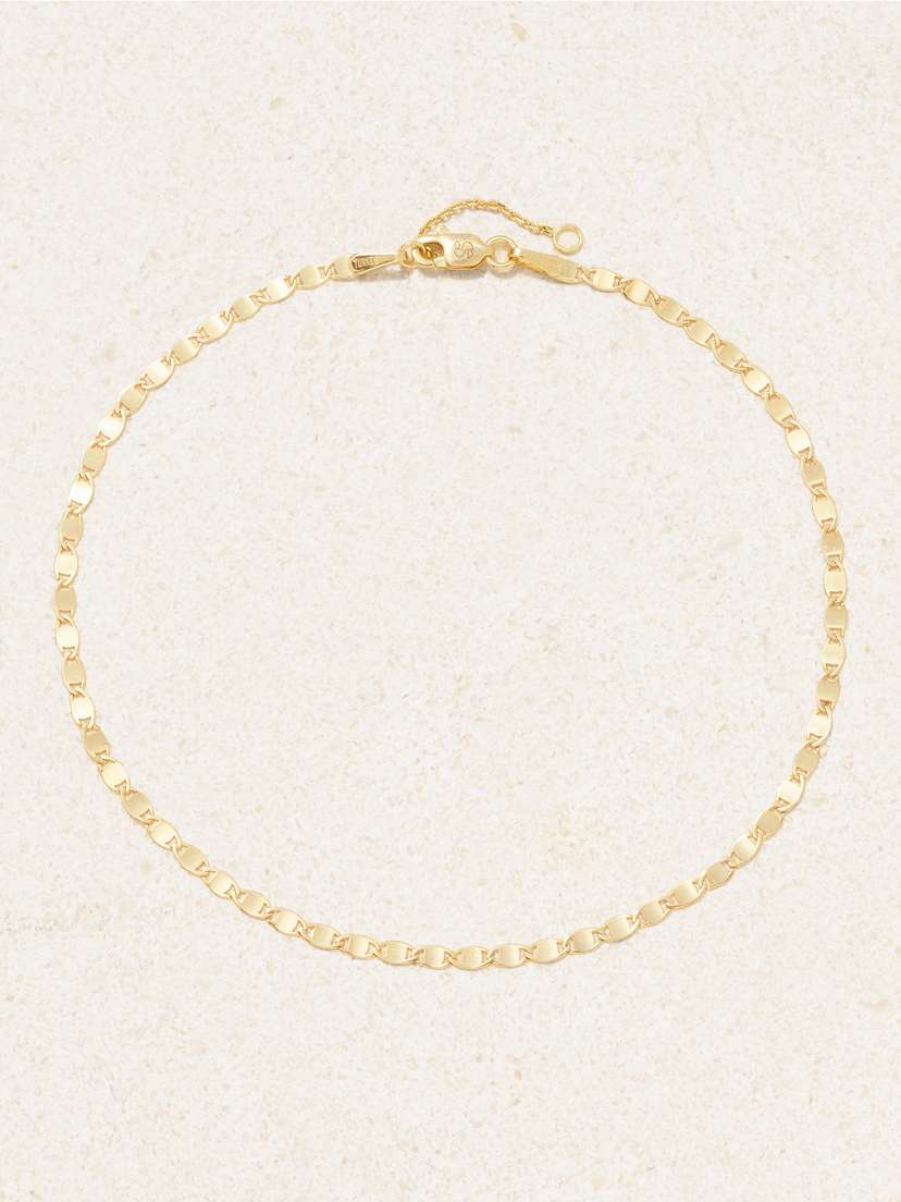 STONE AND STRAND Mirror 14-karat Gold Anklet