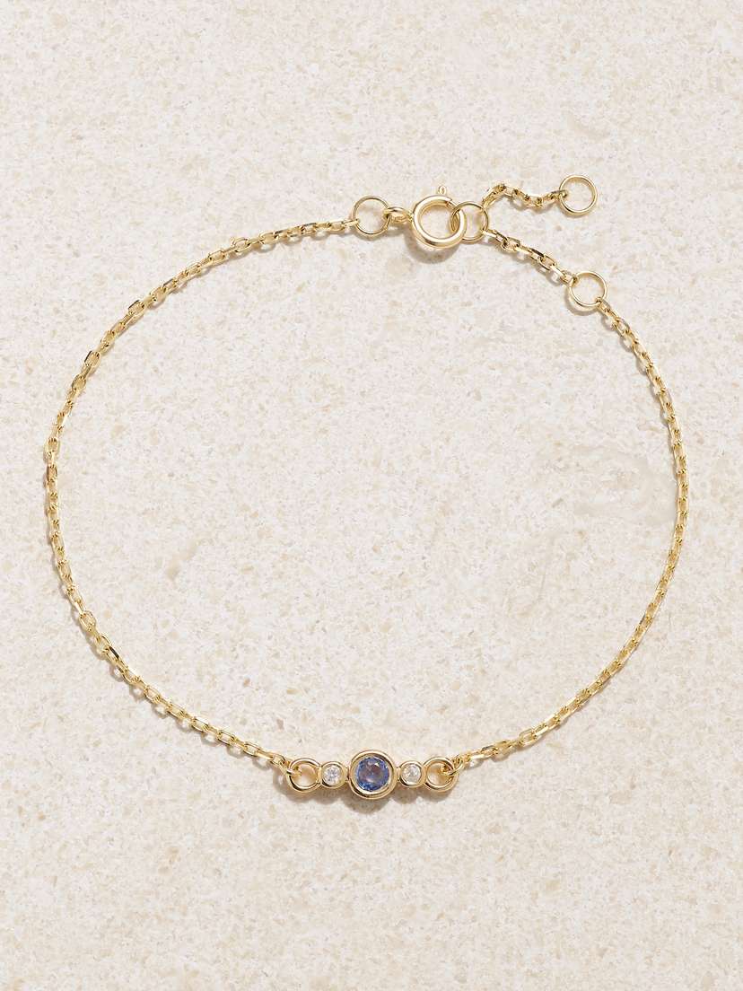 STONE AND STRAND 14-karat Gold, Sapphire And Diamond Bracelet