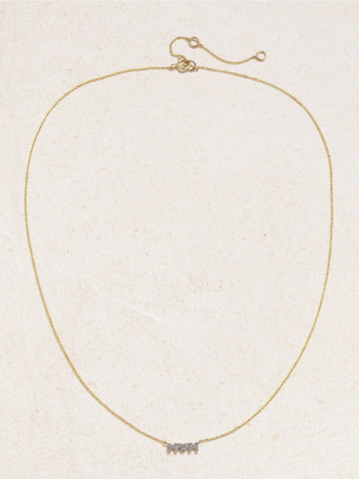 Stone And Strand Mom 10-karat Gold Diamond Necklace In Gold