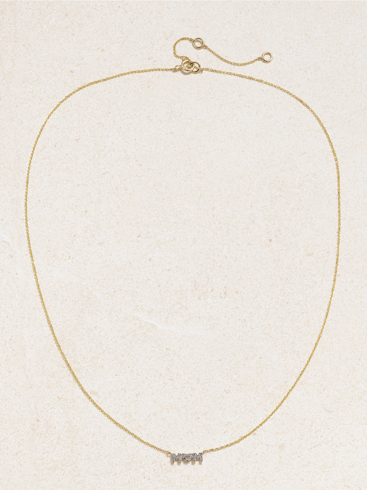 Shop Stone And Strand Mom 10-karat Gold Diamond Necklace