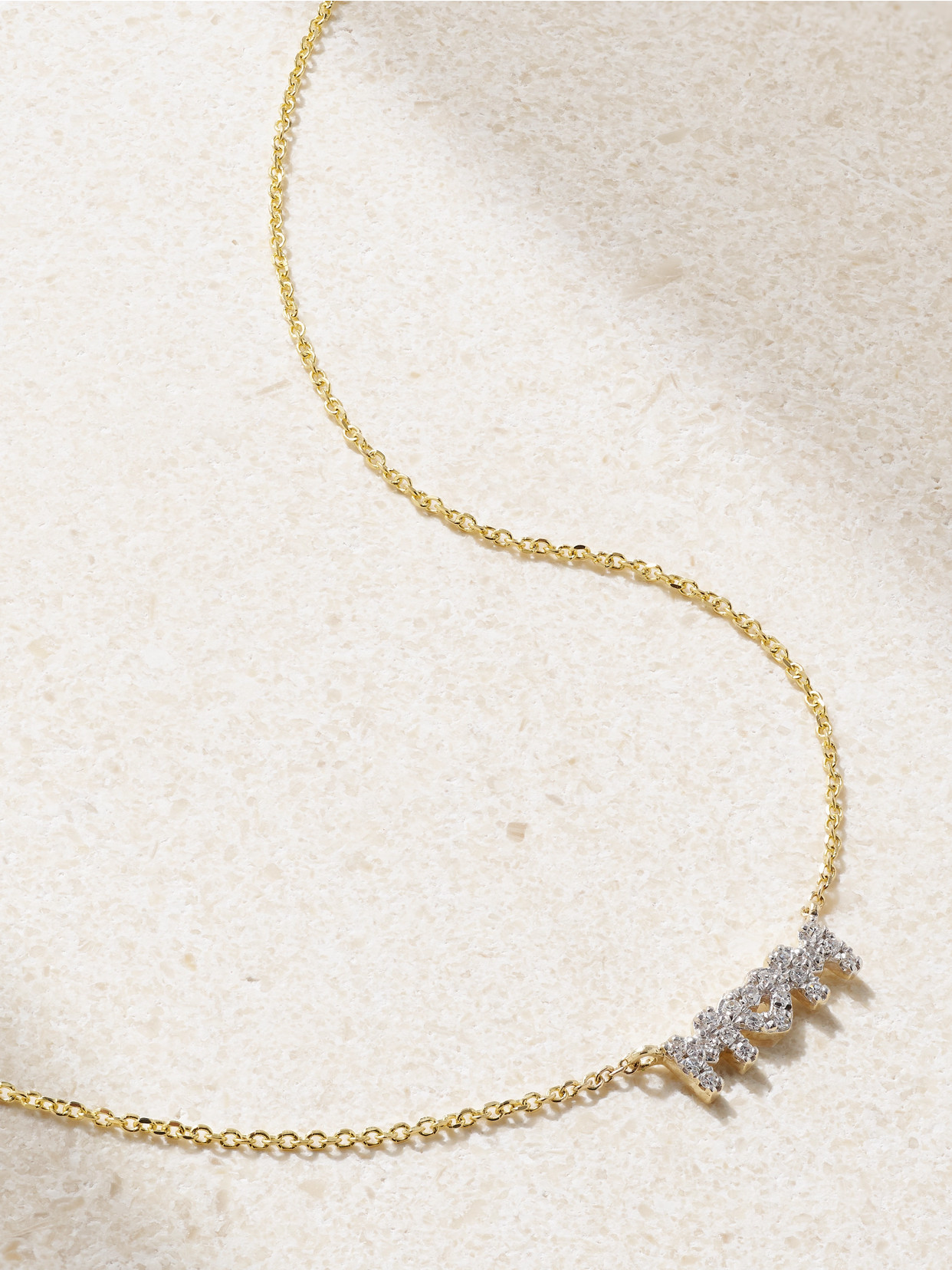 Stone And Strand Mom 10-karat Gold Diamond Necklace