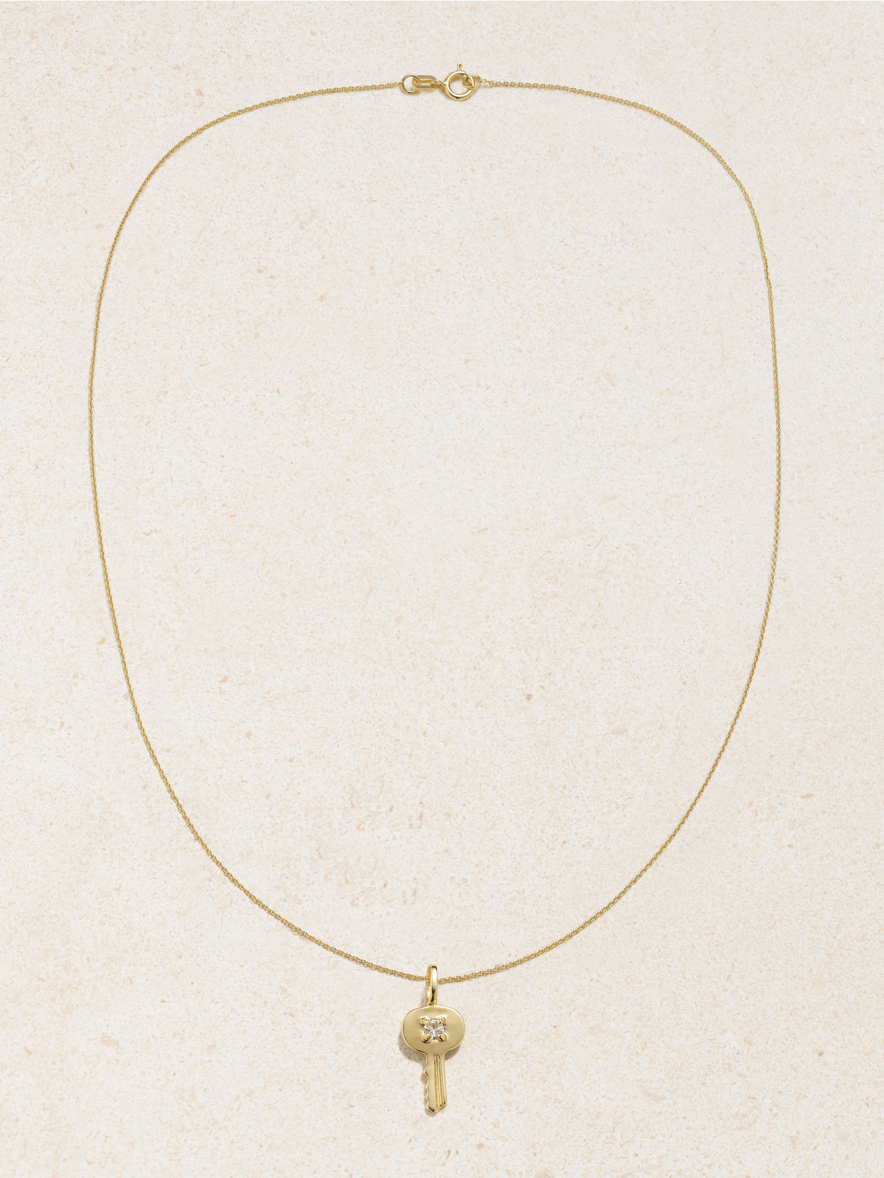 Shop Stone And Strand Home Sweet Home 10-karat Gold Diamond Necklace