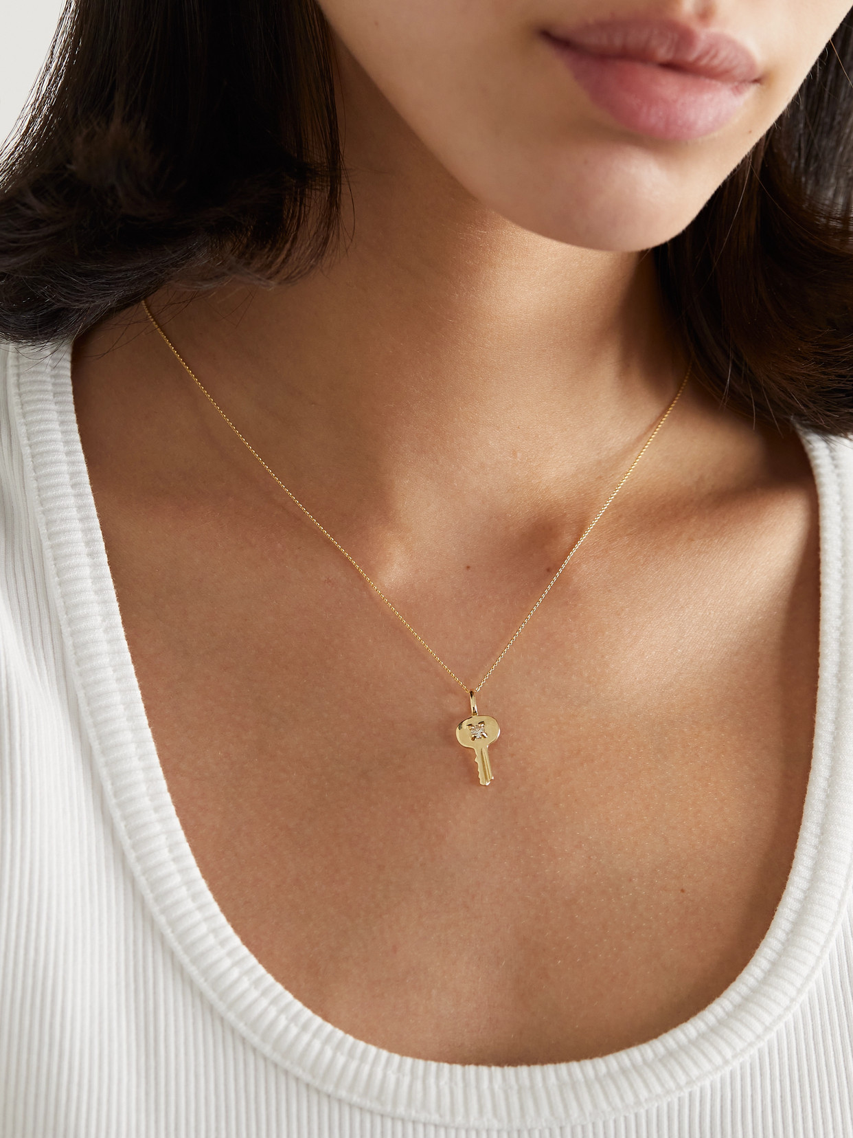 Stone And Strand Home Sweet Home 10-karat Gold Diamond Necklace In Gold