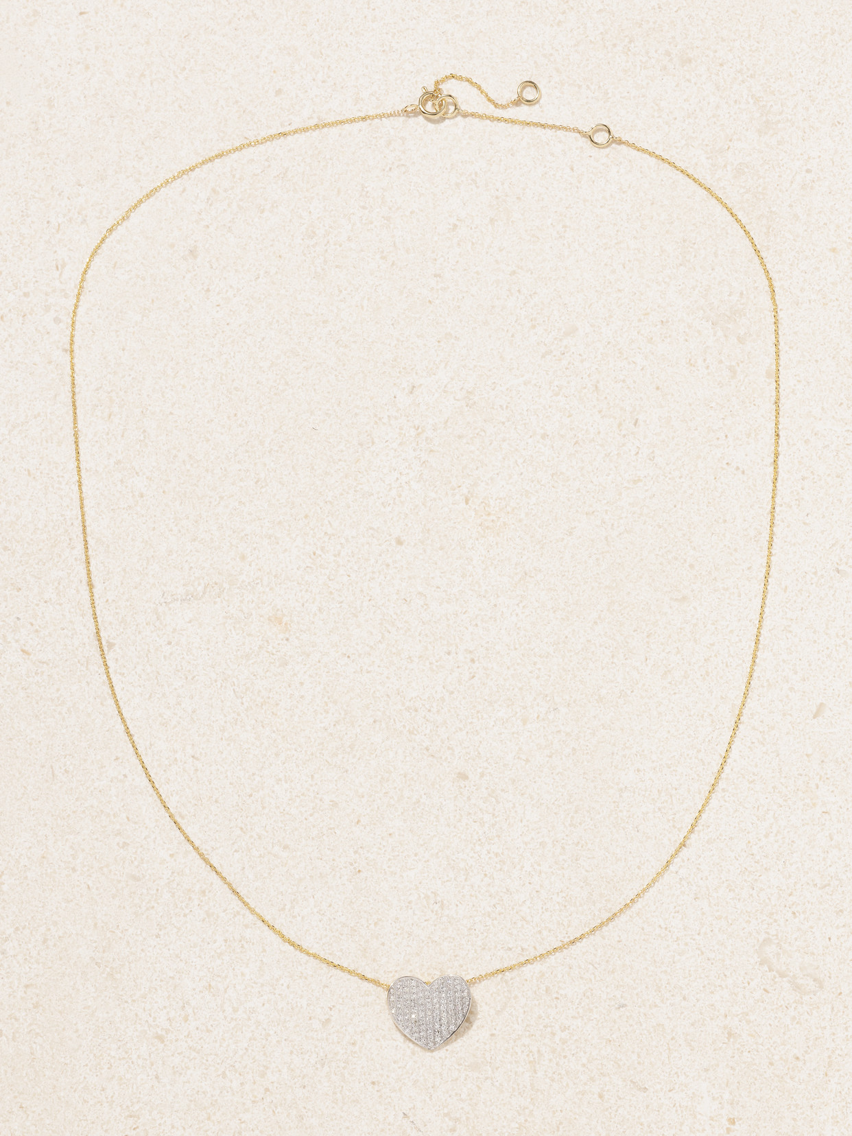 Stone And Strand All My Love 10-karat Gold And Silver-tone Diamond Necklace In Gold