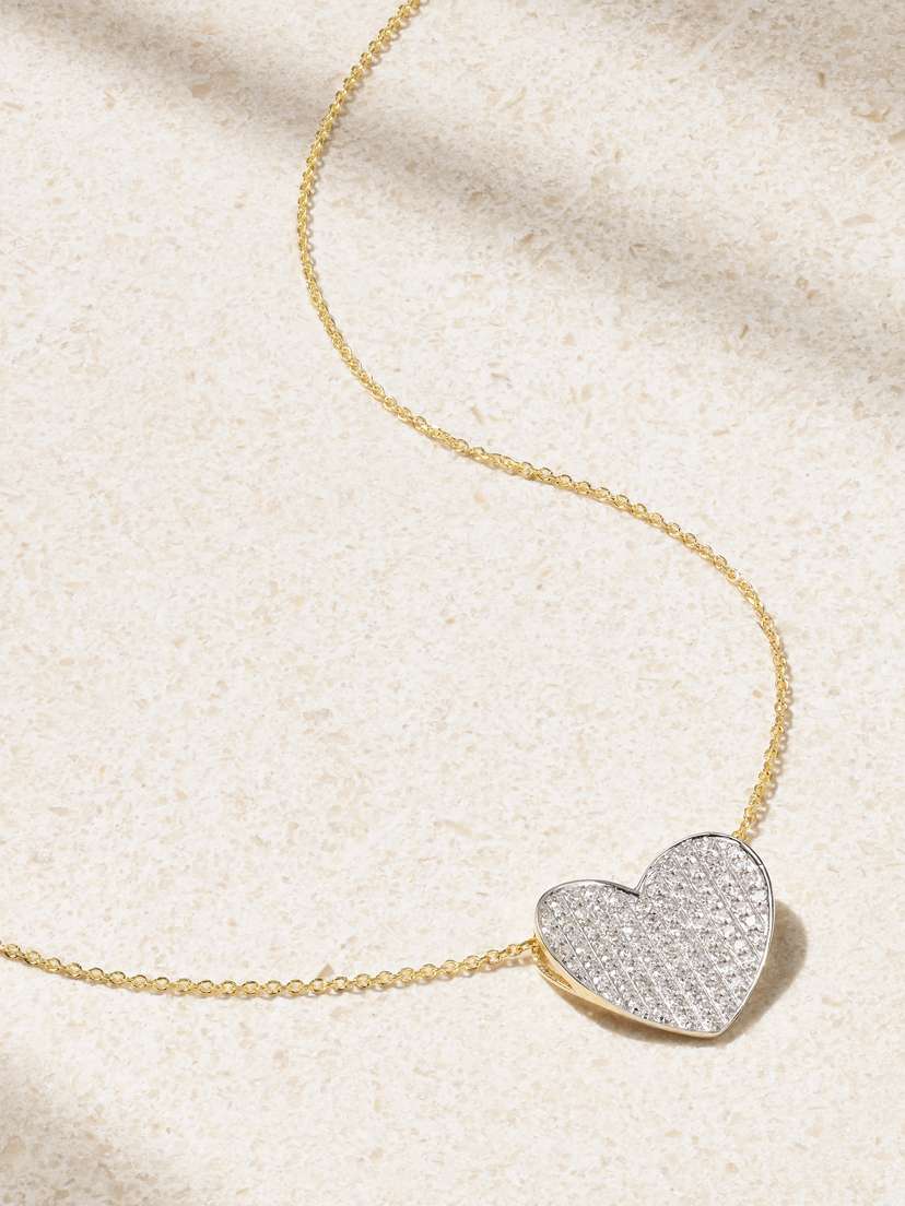 STONE AND STRAND All My Love 10-karat Gold And Silver-tone Diamond Necklace