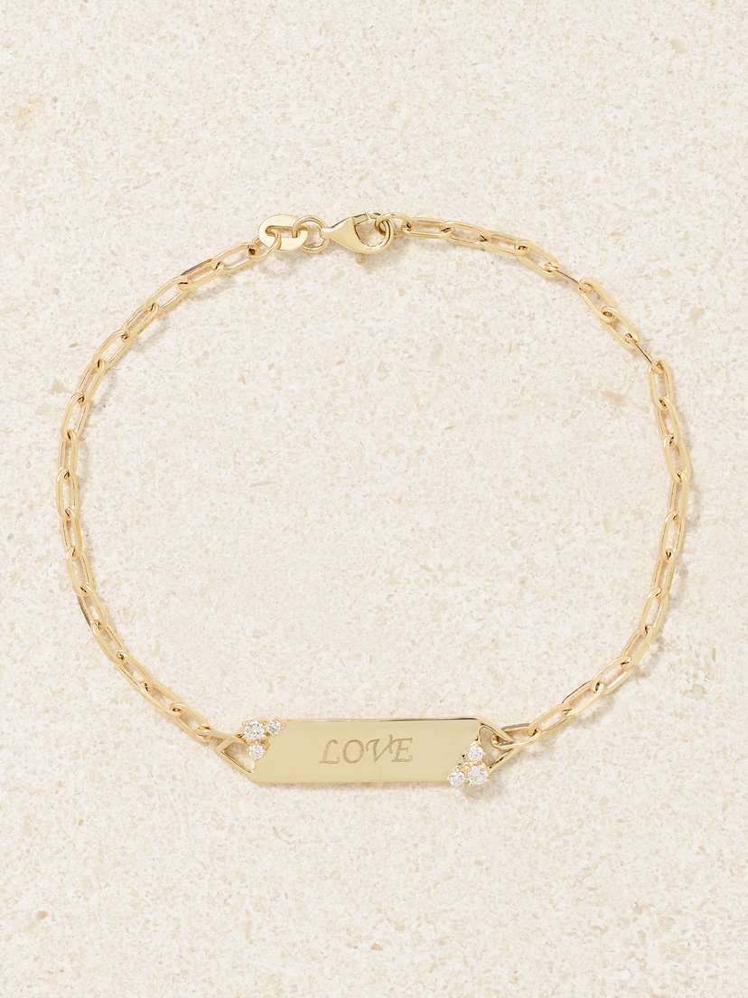 STONE AND STRAND 10-karat Gold Diamond Bracelet