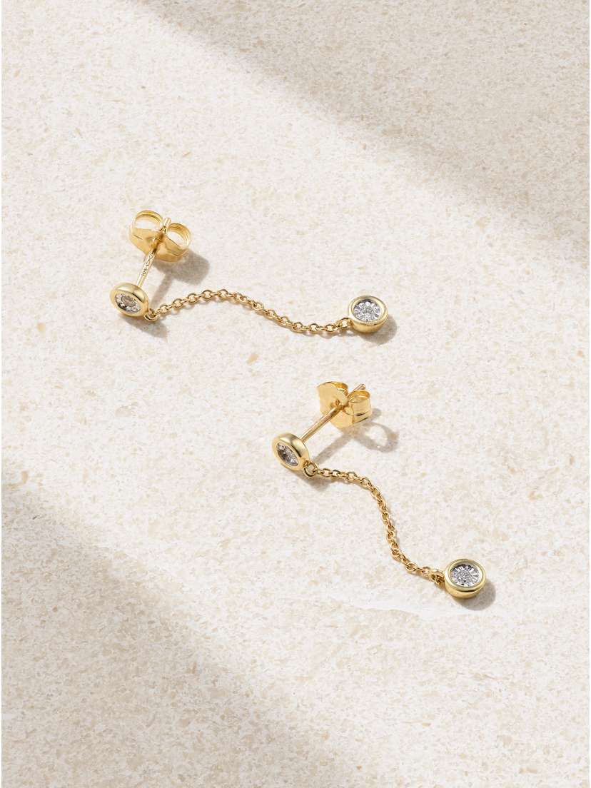 STONE AND STRAND Diamonds By The Dozen 10-karat Gold Diamond Earrings
