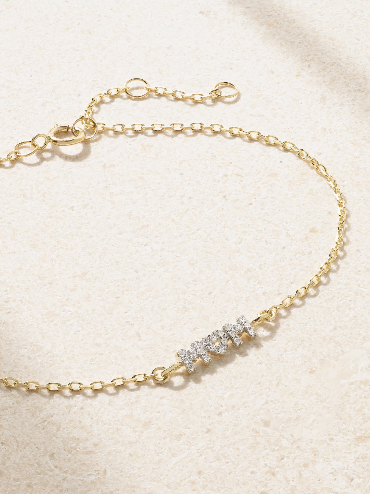 Shop Stone And Strand Mom 10-karat Gold Diamond Bracelet