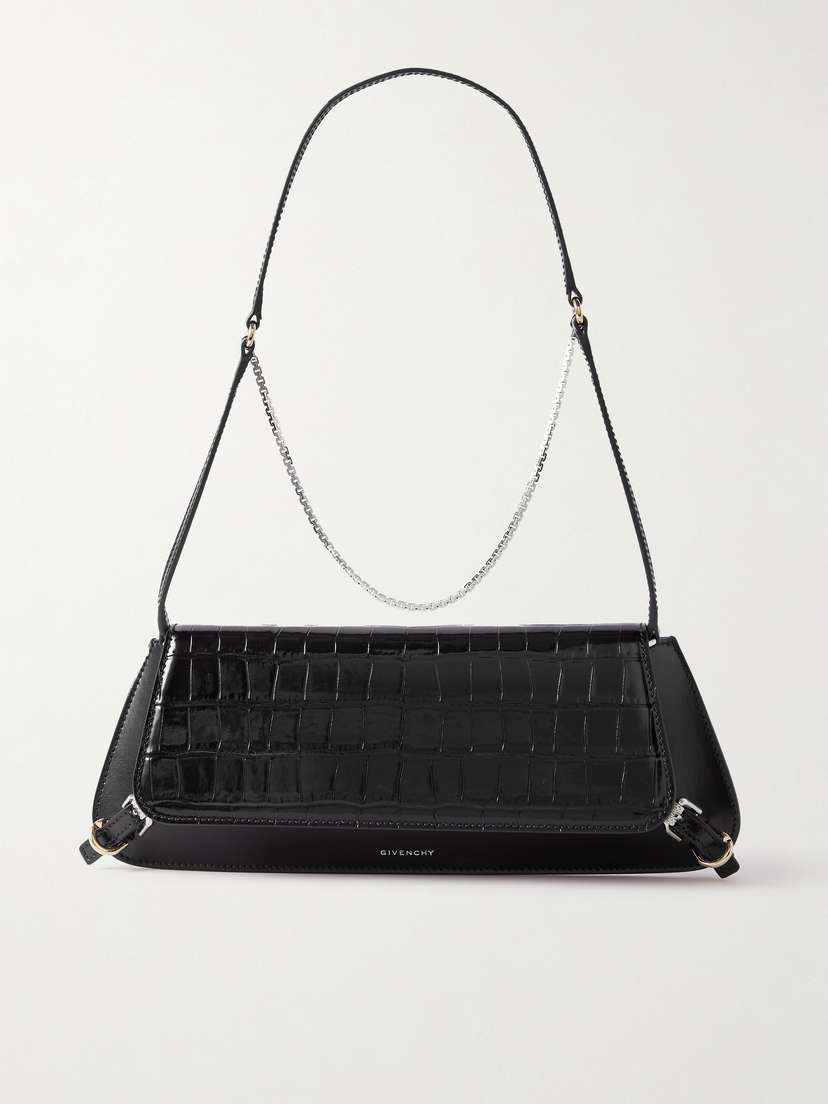 Givenchy Voyou Croc-effect Leather Clutch