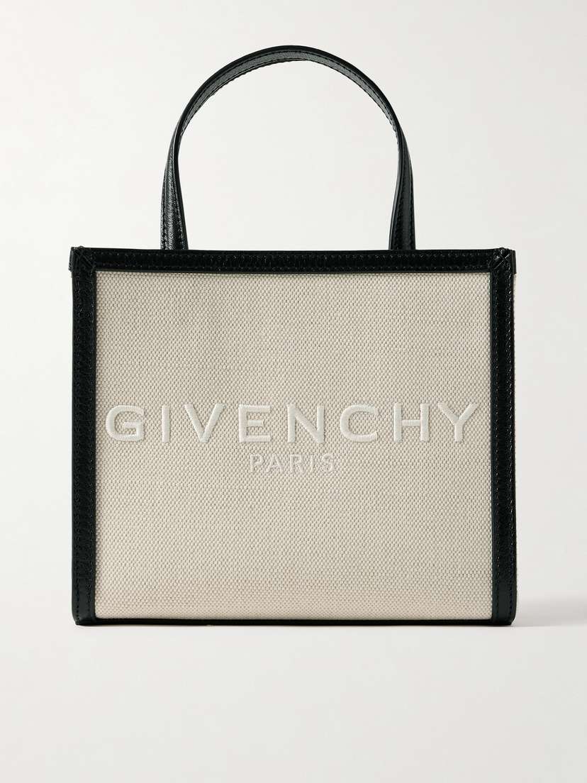 Givenchy Leather-trimmed Embroidered Canvas Tote